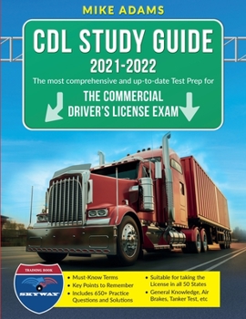Paperback CDL Study Guide 2021-2022: The most comprehensive and up-to-date Test prep for the Commercial Driver's License Exam Book