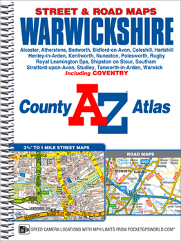 Spiral-bound Warwickshire A-Z County Atlas Book