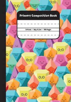 Paperback Primary Composition Book: 3/4 Inch Rule Skip A Line 100 Pages, My Color Pals Friends Notebook Book