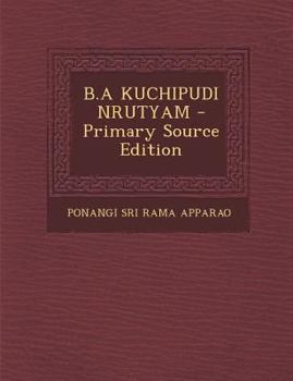 Paperback B.a Kuchipudi Nrutyam [Telugu] Book