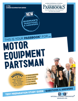 Paperback Motor Equipment Partsman (C-1790): Passbooks Study Guide Volume 1790 Book