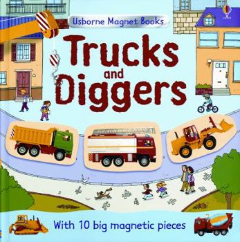 Board book Trucks and Diggers [With 10 Magnet Pieces] Book