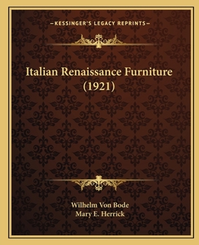 Paperback Italian Renaissance Furniture (1921) Book