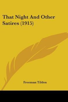 Paperback That Night And Other Satires (1915) Book