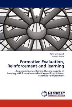 Paperback Formative Evaluation, Reinforcement and learning Book