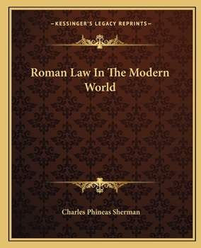 Paperback Roman Law In The Modern World Book