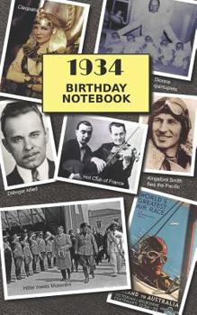 Paperback 1934 Birthday Notebook: A Great Alternative to a Card Book