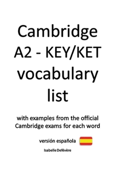 Paperback Cambridge A2 - KEY/KET vocabulary list (versión española) Book