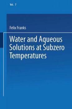 Paperback Water and Aqueous Solutions at Subzero Temperatures Book