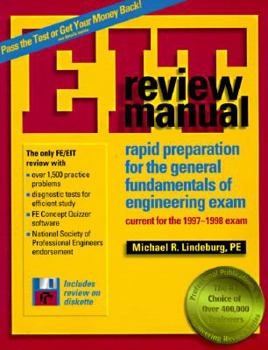 Paperback Eit Review Manual: Rapid Preparation for the General Fundamentals of Engineering Exam : Current for the 1997-1998 Exam Book