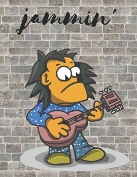 Paperback Jammin': Guitar Music Notebook, manuscript 8.5x11 100 pages Book