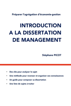 Paperback Introduction à la dissertation de management [French] Book