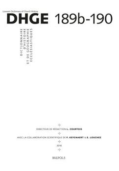 Paperback Dictionnaire d'Histoire Et de Geographie Ecclesiastiques - Fascicule 189b-190 [French] Book