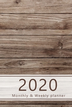 2020 Monthly & Weekly Planner: Hourly appointment planner. 7 full daily columns. Schedule, arrange, plan events. Monday start week. 9.0" x 6.0". ... brown / grey, horizontal. Soft matte cover).