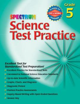 Paperback Science Test Practice, Grade 5 Book