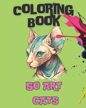 Paperback Adult Coloring Book Art cats Book
