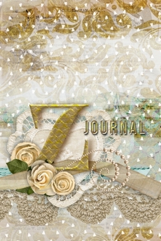 Z Journal: Letter Z Initial Monogram Lined Notebook - Flower and Heart Cream