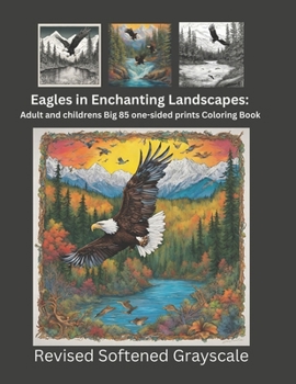 Paperback Eagles in Enchanting Landscape: Adult and Children Big 85 one sided prints Coloring Book