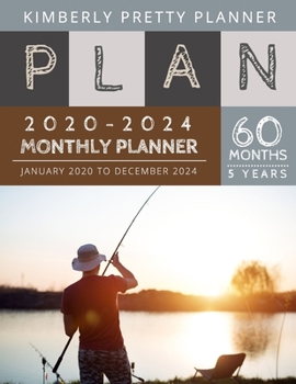 Paperback Monthly Planner 5 year: calendar planner 2020-2024 yearly and monthly planner to plan your short to long term goal with username and password Book