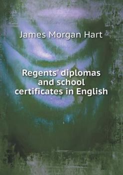 Paperback Regents' Diplomas and School Certificates in English Book