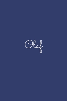 Olaf: notebook with the name on the cover, elegant, discreet, official notebook for notes, dot grid notebook,