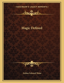 Paperback Magic Defined Book