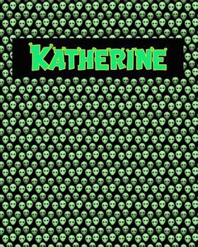 Paperback 120 Page Handwriting Practice Book with Green Alien Cover Katherine: Primary Grades Handwriting Book