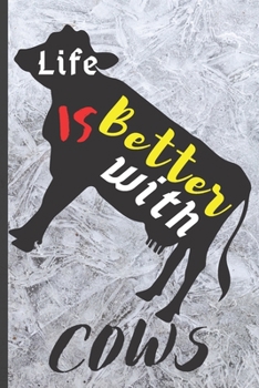 Paperback Blank Vegan Recipe Book "Life Is Better With Cows": Best Blank Vegan CookBook to Write In - Collect the Recipes You Love in Your Own Custom Journal Di Book