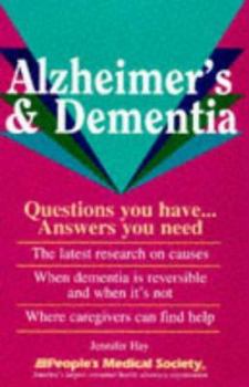 Paperback Alzheimer's and Dementia: Questions You Have-- Answers You Need Book