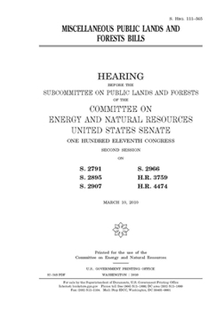 Paperback Miscellaneous public lands and forests bills Book