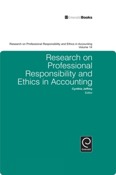 Hardcover Research on Professional Responsibility and Ethics in Accounting Book
