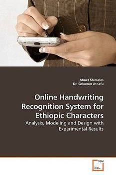 Paperback Online Handwriting Recognition System for Ethiopic Characters Book