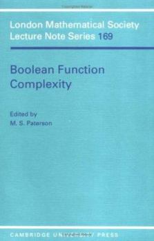 Boolean Function Complexity - Book #169 of the London Mathematical Society Lecture Note