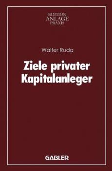 Paperback Ziele Privater Kapitalanleger [German] Book