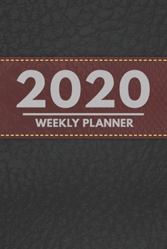 2020 Weekly Planner: Weekly Monthly Planner Calendar Appointment Book For 2020 6" x 9" - Black Red Fake Vegan Leather Cruelty-Free Edition (2020 Weekly Planners)