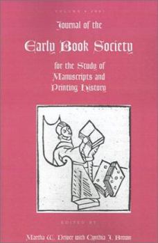 Paperback Journal of the Early Book Society: For the Study of Manuscripts and Printing History Book