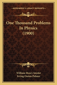 Paperback One Thousand Problems In Physics (1900) Book