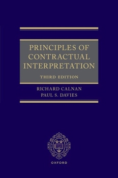 Hardcover Principles of Contractual Interpretation 3e Book