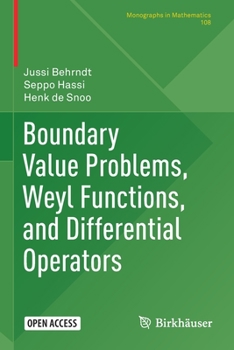 Paperback Boundary Value Problems, Weyl Functions, and Differential Operators Book