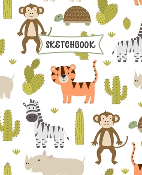 Sketchbook: Zoo Animals Sketch Book for Kids | Practice Drawing and Doodling | Sketching Book for Toddlers & Tweens