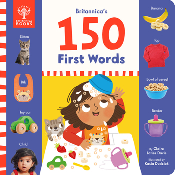 Hardcover Britannica's 150 First Words Book