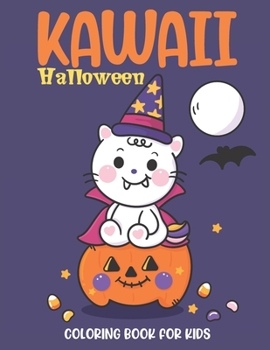 Paperback Kawaii Halloween Coloring Book For Kids Book