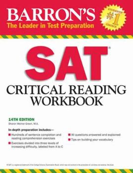 Paperback Barron's SAT Critical Reading Workbook Book