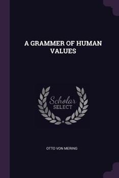 Paperback A Grammer of Human Values Book