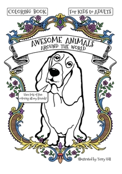 Paperback Awesome Animals Around the World Coloring Book
