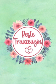 Beste Trauzeugin: Kariertes Notizbuch für die Braut oder den JGA | 6 x 9 Zoll, ca. A5 |100 Seiten | Kariert | Braut-Motiv | Notizbuch zur Vorbereitung der Hochzeit oder des JGA (German Edition)