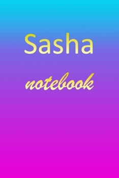 Paperback Sasha: Blank Notebook - Wide Ruled Lined Paper Notepad - Writing Pad Practice Journal - Custom Personalized First Name Initia Book