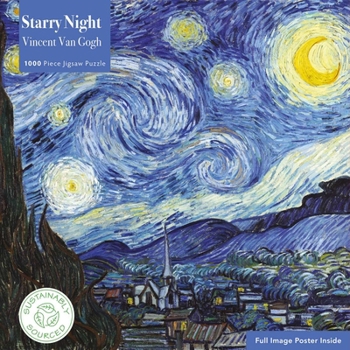 Misc. Adult Sustainable Jigsaw Puzzle Vincent Van Gogh: The Starry Night: 1000-Pieces. Ethical, Sustainable, Earth-Friendly Book