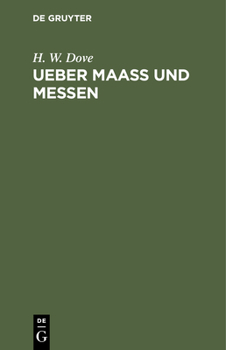 Hardcover Ueber Maass Und Messen [German] Book