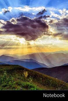 Notebook: Ocaso, Amanecer, Naturaleza, Montañas Cuaderno / Diario / Libro de escritura / Notas - 6 x 9 pulgadas (15.24 x 22.86 cm), 110 páginas, superficie brillante.